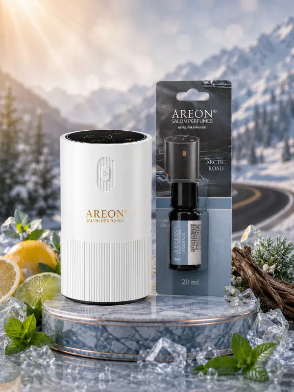 Areon Aromatik Difüzör Beyaz (Pleksi) + Arctic Road