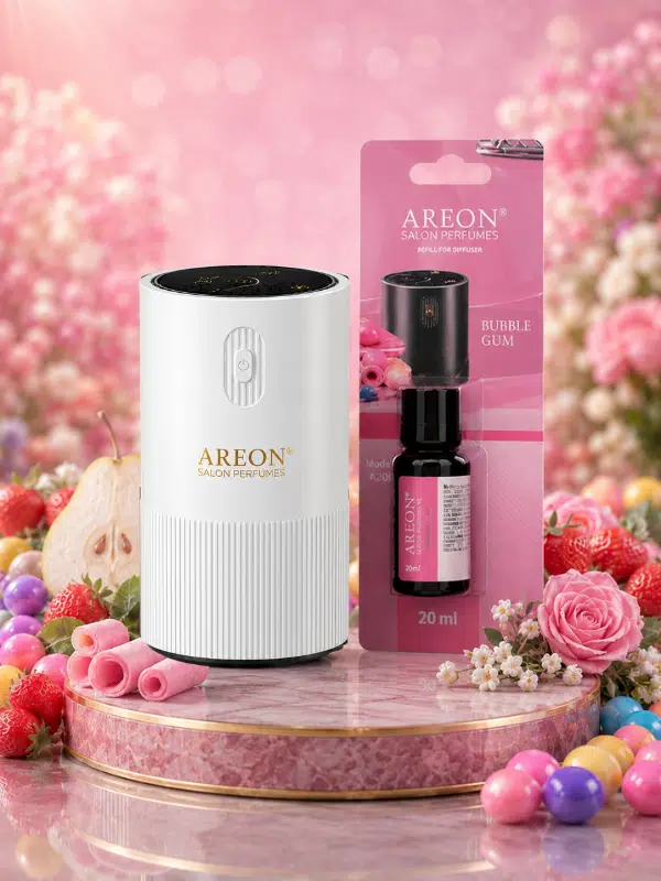 Areon Aromatik Difüzör Beyaz (Pleksi) + Bubble Gum