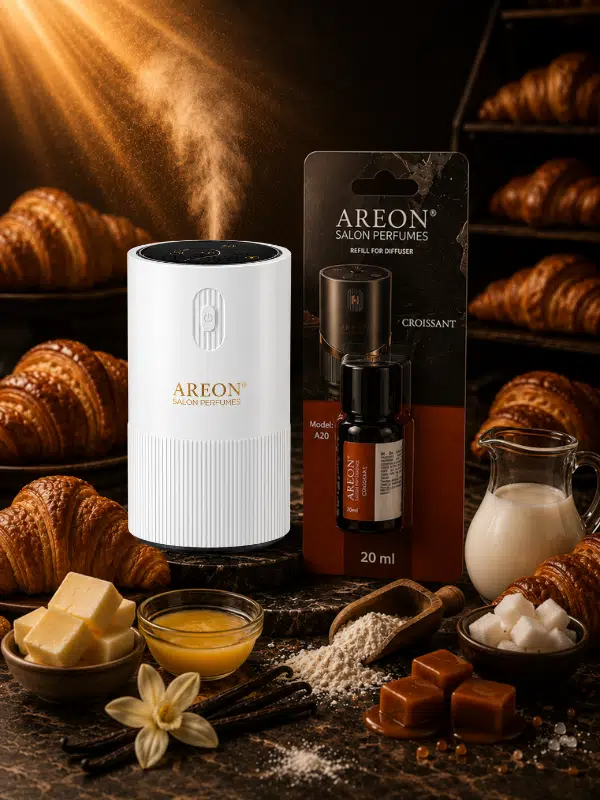 Areon Aromatik Difüzör Beyaz (Pleksi) + Croissant