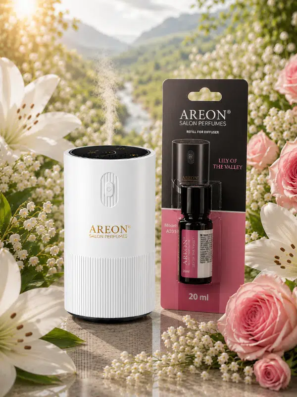 Areon Aromatik Difüzör Beyaz (Pleksi) + Lily Of The Valley 