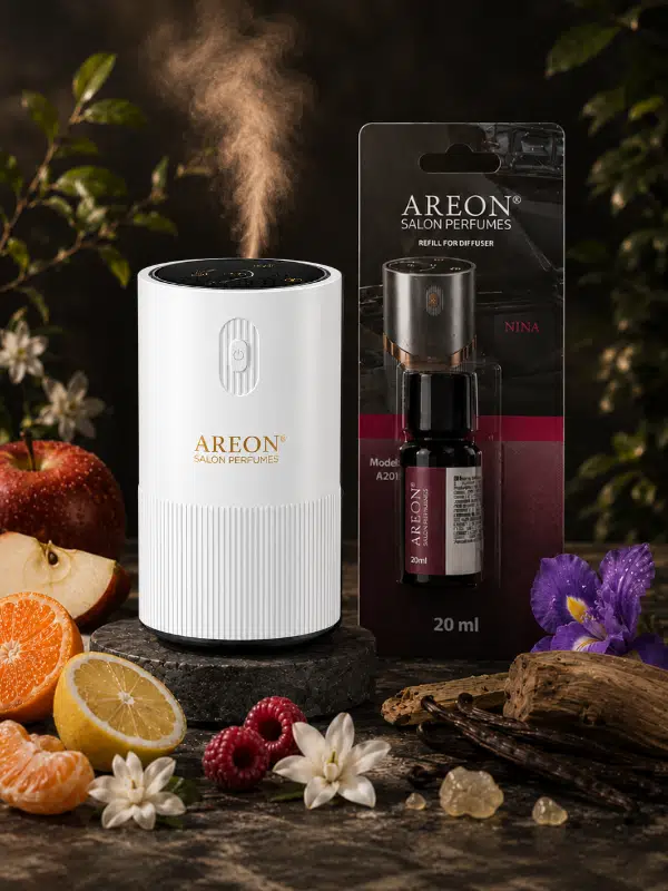Areon Aromatik Difüzör Beyaz (Pleksi) + Nina