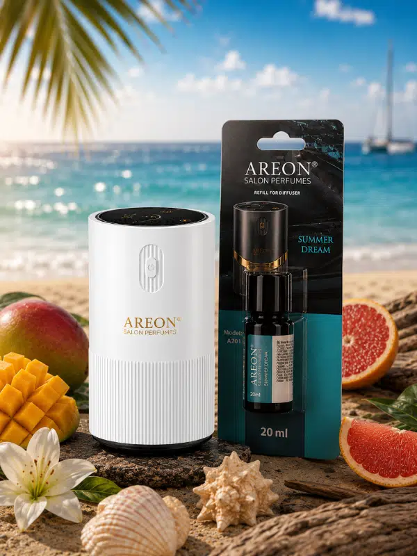 Areon Aromatik Difüzör Beyaz (Pleksi) + Summer Dream