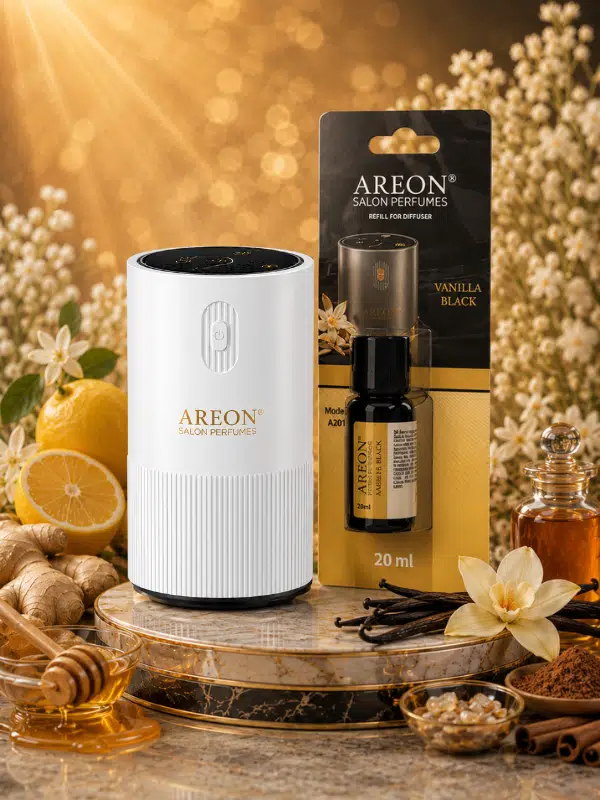 Areon Aromatik Difüzör Beyaz (Pleksi) + Vanilla Black