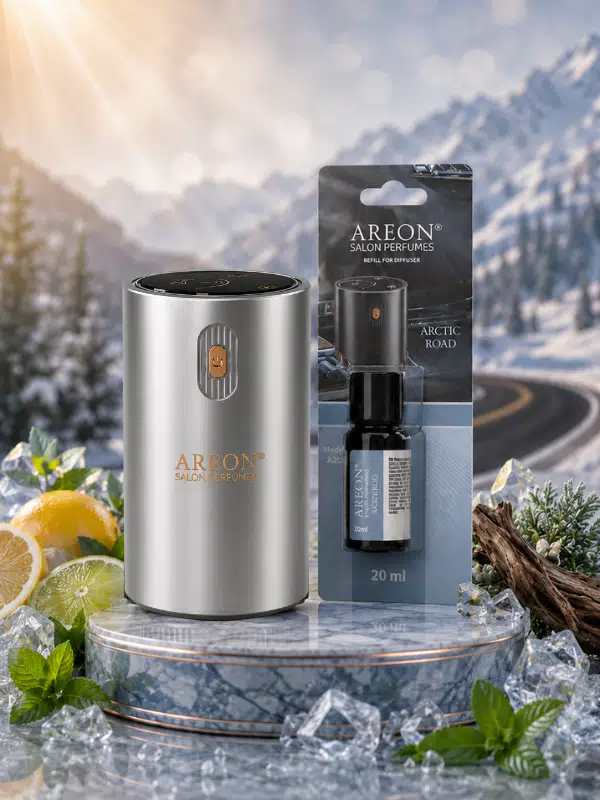 Areon Aromatik Difüzör Gümüş (Klasik Metal) + Arctic Road