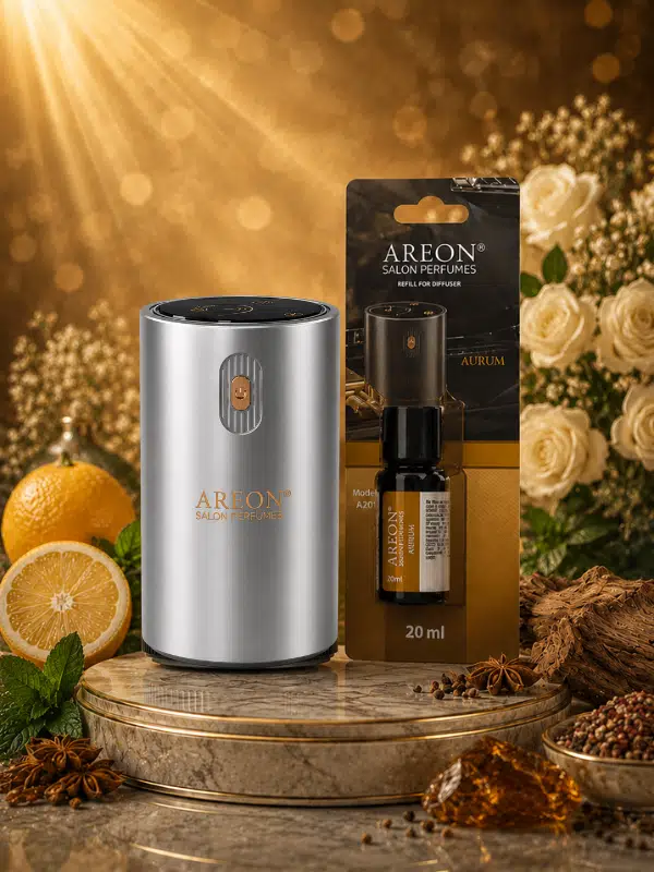Areon Aromatik Difüzör Gümüş (Klasik Metal) + Aurum