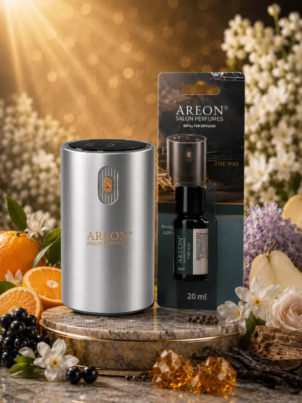 Areon Aromatik Difüzör Gümüş (Klasik Metal) + The Way