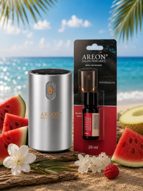 Areon Aromatik Difüzör Gümüş (Klasik Metal) + Watermelon