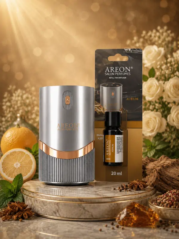 Areon Aromatik Difüzör Gümüş (Lux Metal) + Aurum