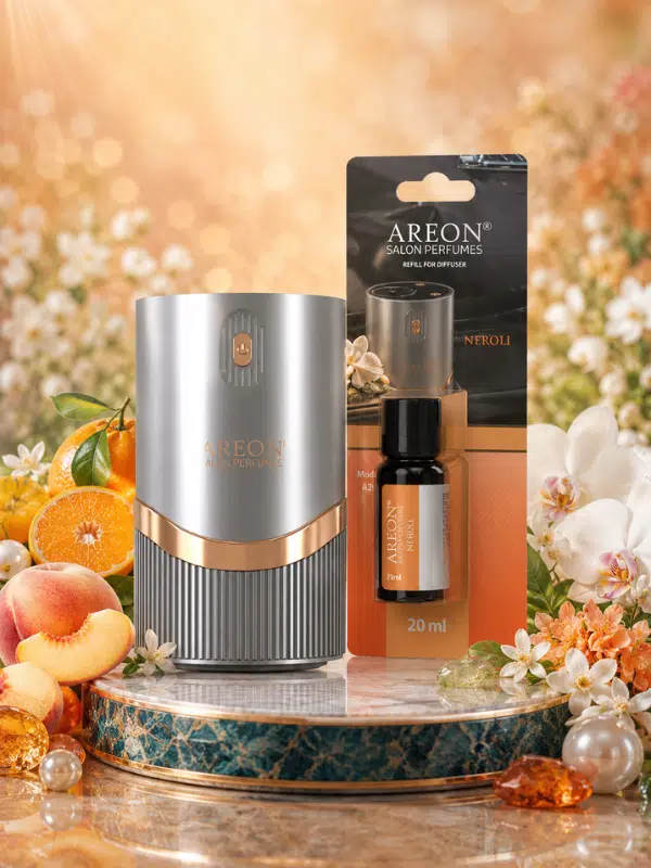 Areon Aromatik Difüzör Gümüş (Lux Metal) + Neroli