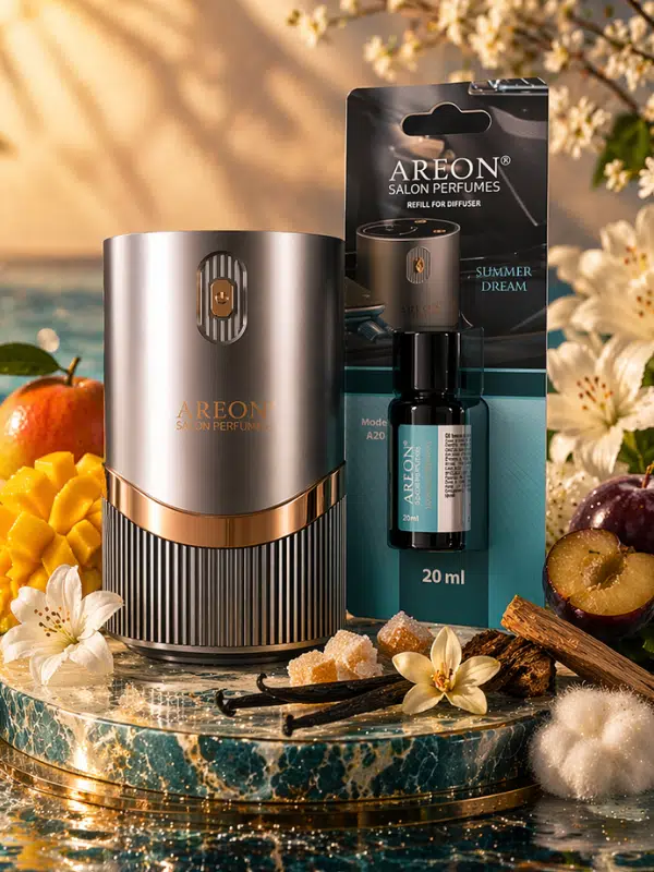 Areon Aromatik Difüzör Gümüş (Lux Metal) + Summer Dream