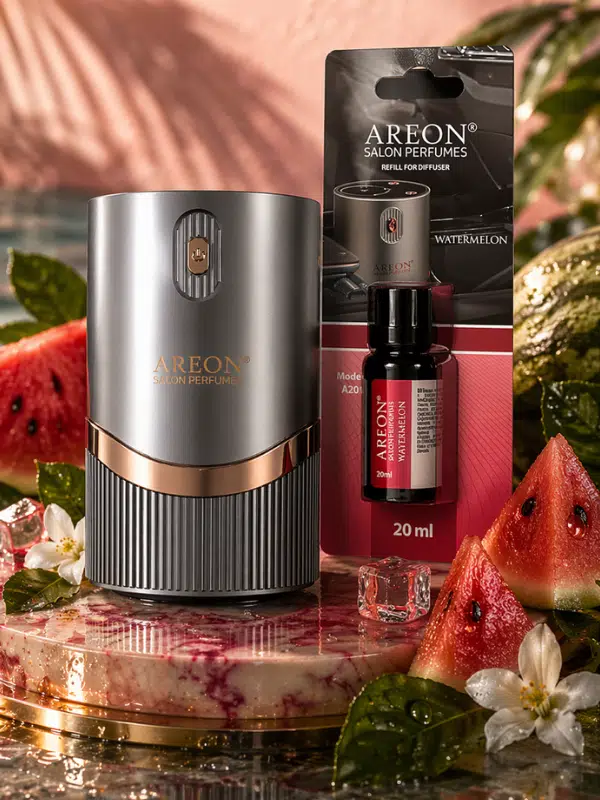 Areon Aromatik Difüzör Gümüş (Lux Metal) + Watermelon