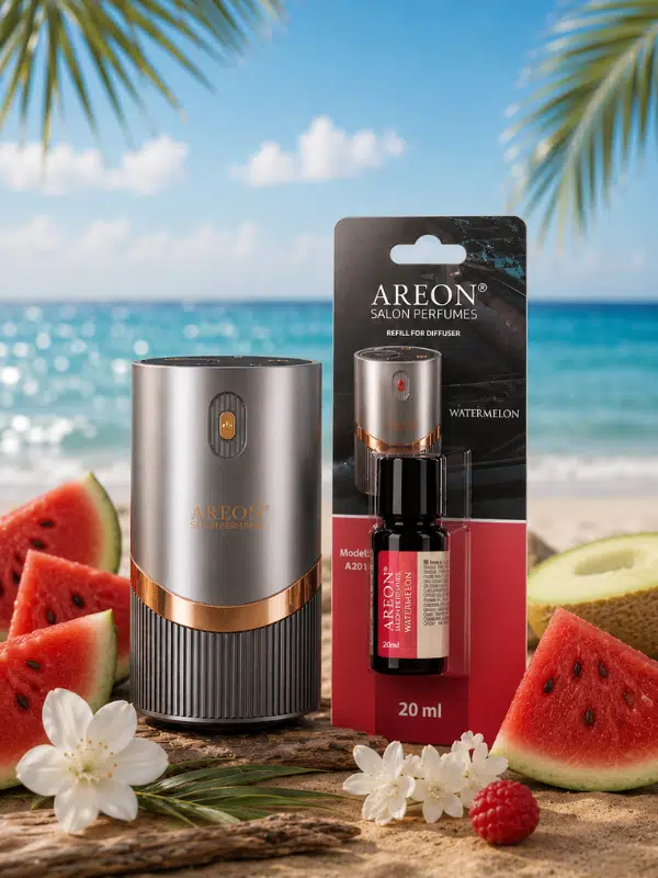 Areon Aromatik Difüzör Gümüş (Lux Metal) + Watermelon