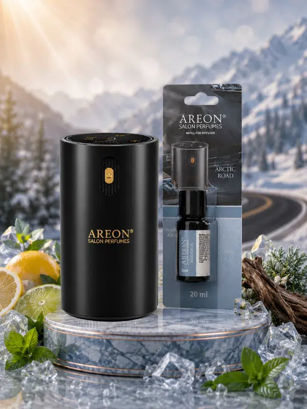 Areon Aromatik Difüzör Siyah (Klasik Metal) + Arctic Road