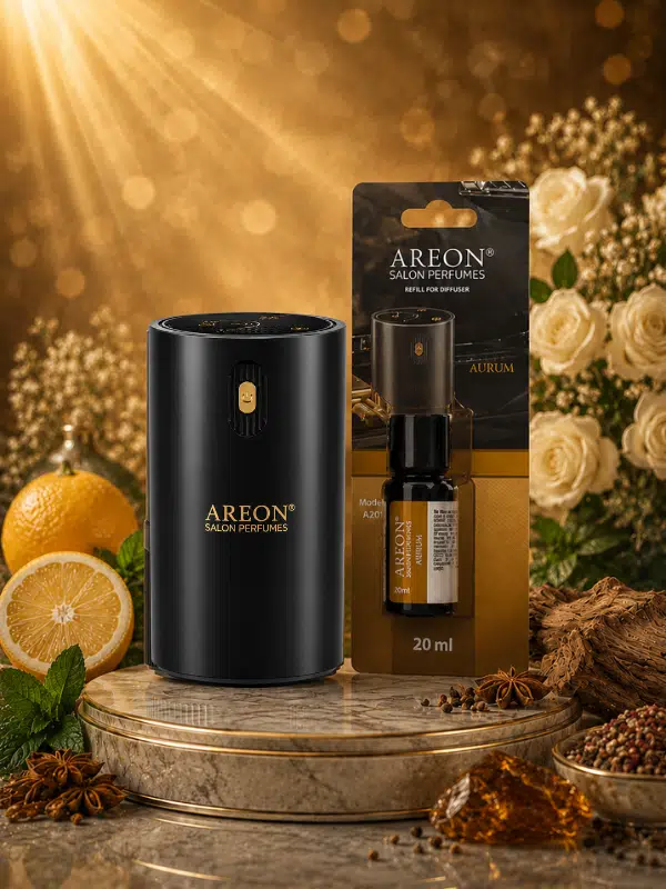 Areon Aromatik Difüzör Siyah (Klasik Metal) + Aurum