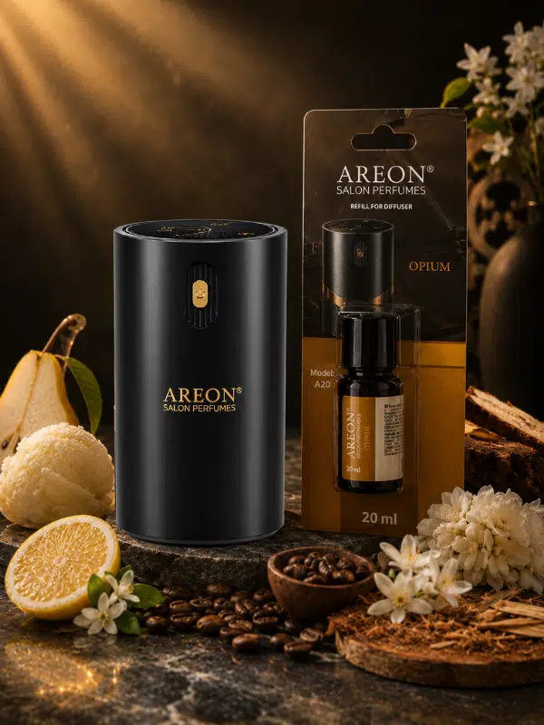 Areon Aromatik Difüzör Siyah (Klasik Metal) + Opium
