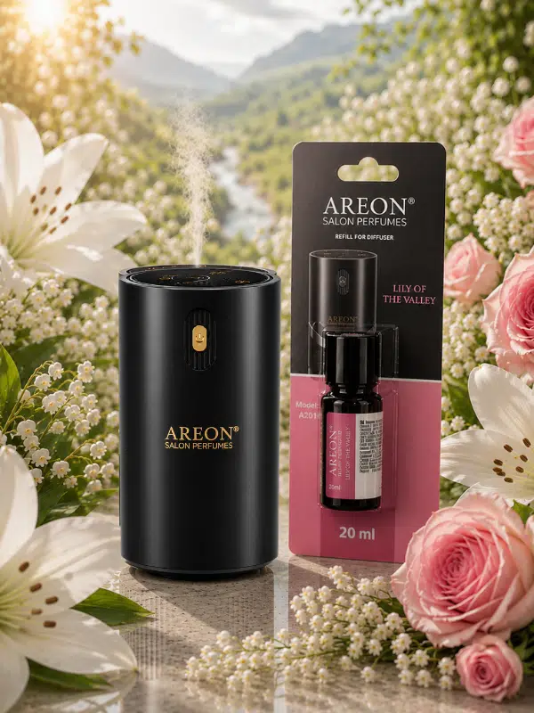 Areon Aromatik Difüzör Siyah (Klasik Metal) + Lily Of The Valley