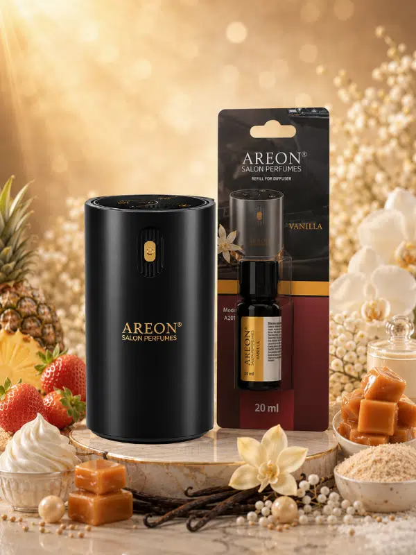 Areon Aromatik Difüzör Siyah (Klasik Metal) + Vanilla