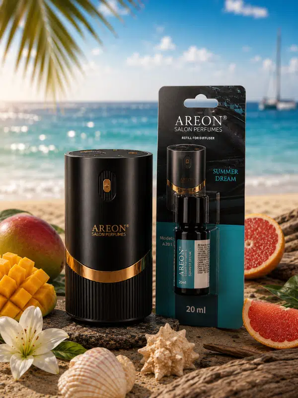 Areon Aromatik Difüzör Siyah (Lux Metal) + Summer Dream