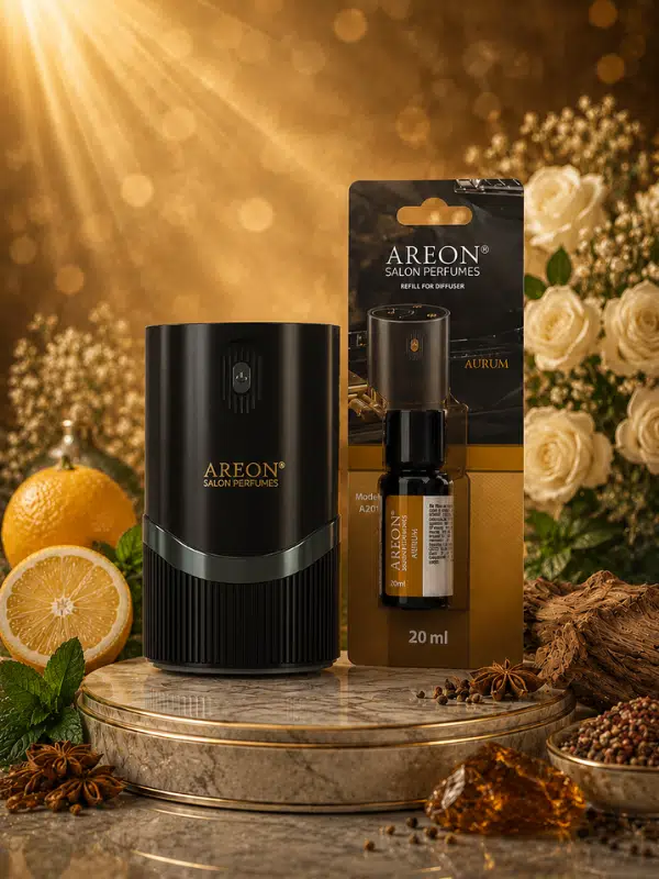 Areon Aromatik Difüzör Siyah (Lux Metal) + Aurum