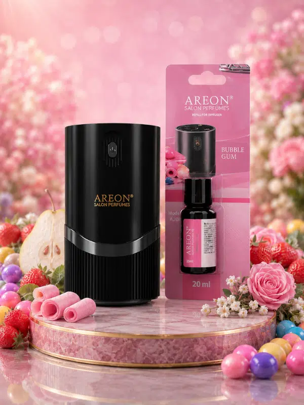 Areon Aromatik Difüzör Siyah (Lux Metal) + Bubble Gum