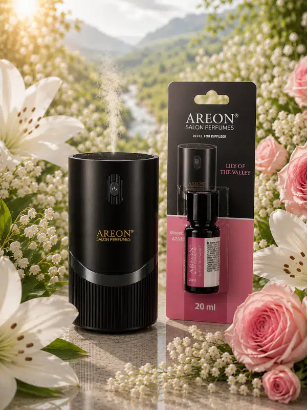 Areon Aromatik Difüzör Siyah (Lux Metal) + Lily Of The Valley