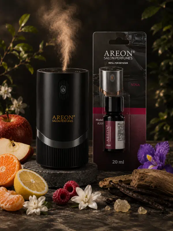Areon Aromatik Difüzör Siyah (Lux Metal) + Nina