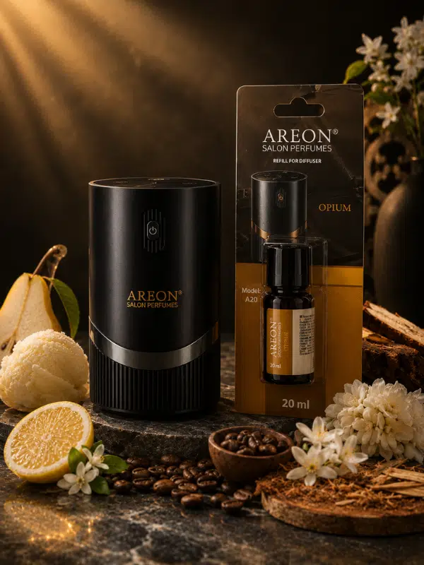 Areon Aromatik Difüzör Siyah (Lux Metal) + Opium