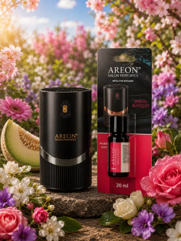 Areon Aromatik Difüzör Siyah (Lux Metal) + Spring Bouquet