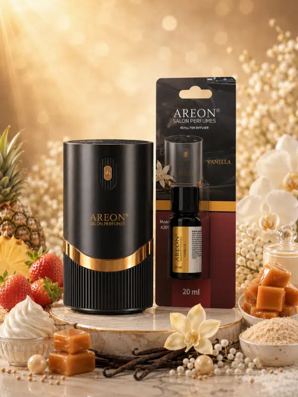 Areon Aromatik Difüzör Siyah (Lux Metal) + Vanilla