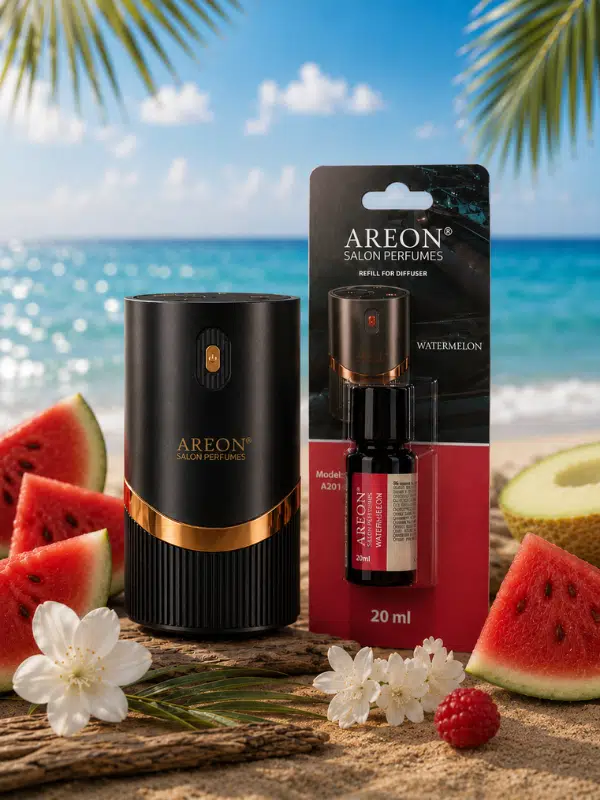 Areon Aromatik Difüzör Siyah (Lux Metal) + Watermelon