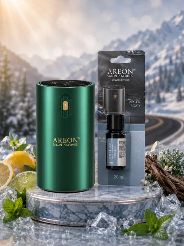 Areon Aromatik Difüzör Yeşil (Klasik Metal) + Arctic Road
