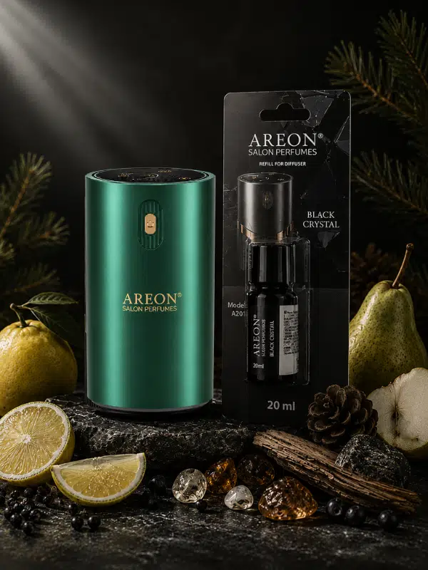 Areon Aromatik Difüzör Yeşil (Klasik Metal) + Black Crystal