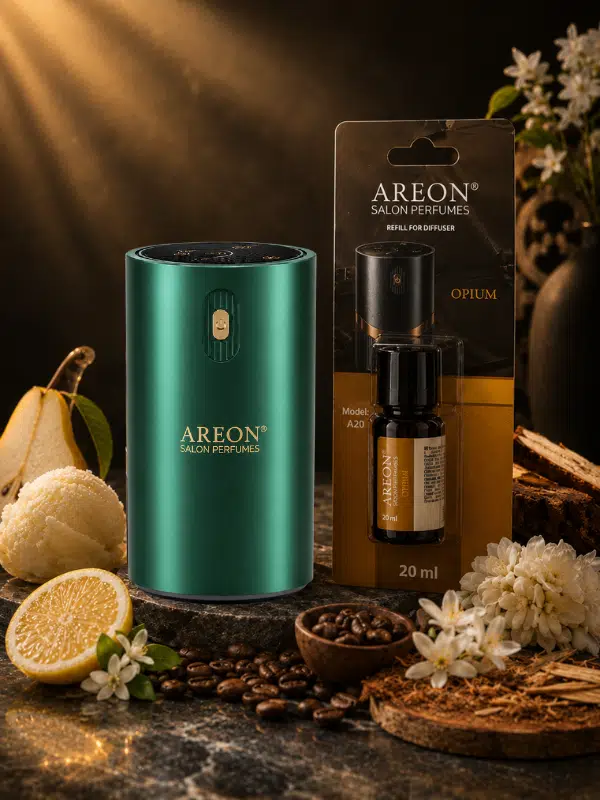 Areon Aromatik Difüzör Yeşil (Klasik Metal) + Opium