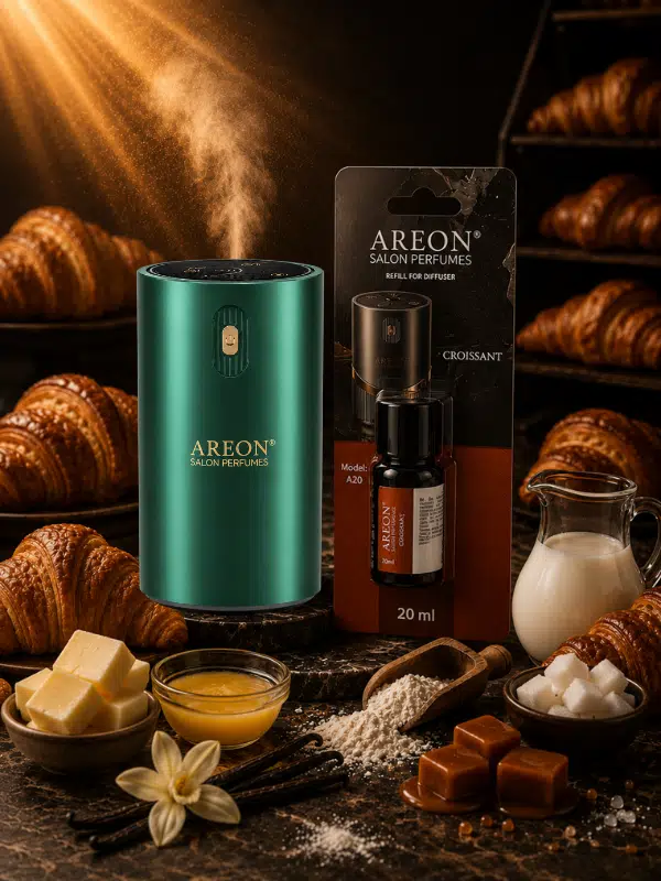 Areon Aromatik Difüzör Yeşil (Klasik Metal) + Croissant