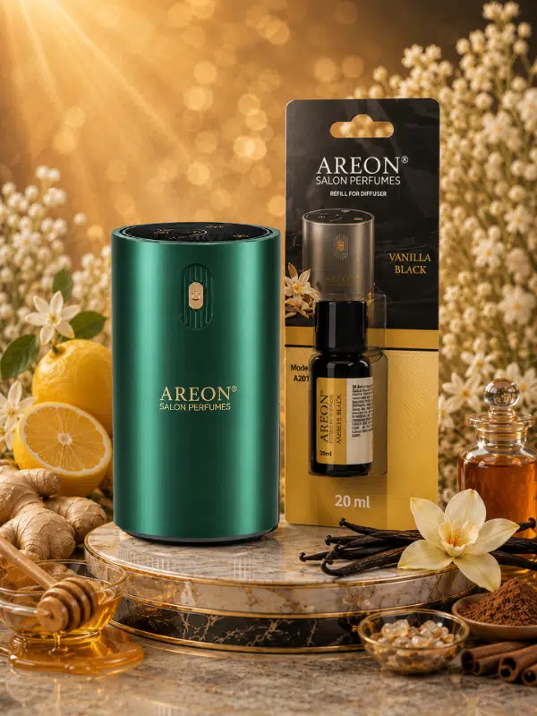 Areon Aromatik Difüzör Yeşil (Klasik Metal) + Vanilla Black