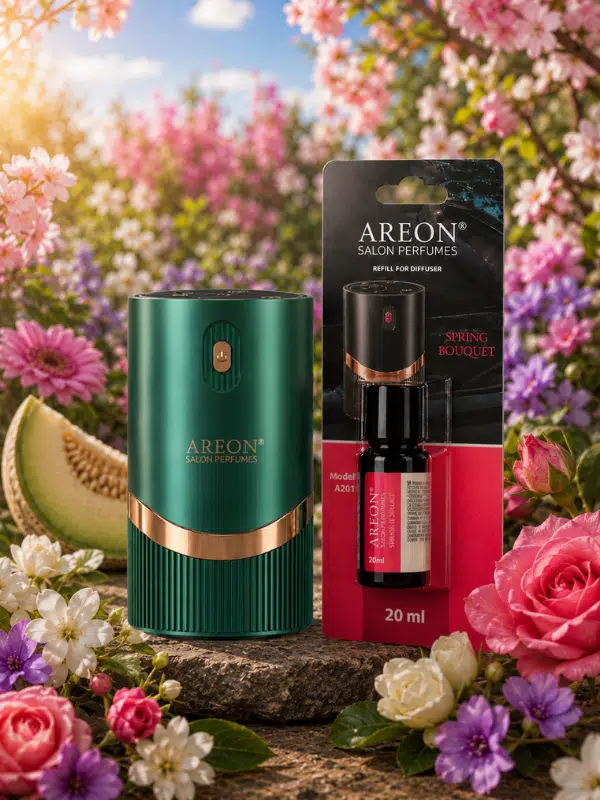 Areon Aromatik Difüzör Yeşil (Lux Metal) + Spring Bouquet