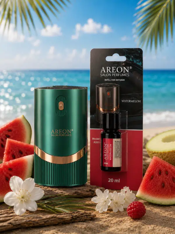 Areon Aromatik Difüzör Yeşil (Lux Metal) + Watermelon