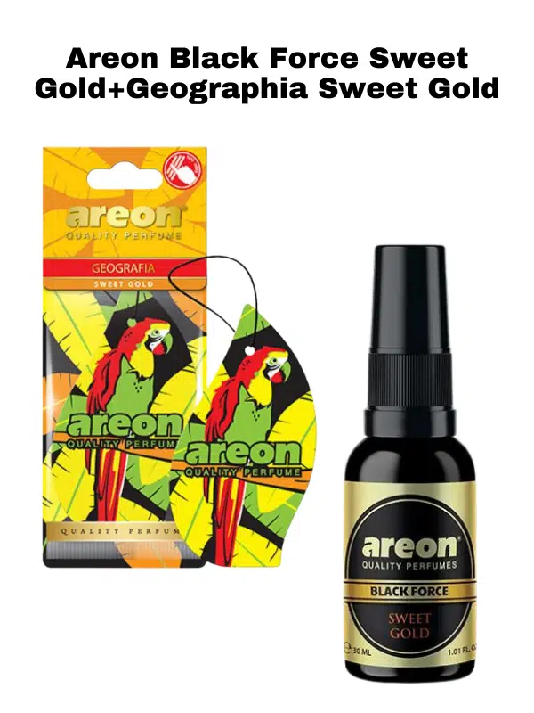 Areon Black Force Sweet Gold Sprey+Geographia Sweet Gold