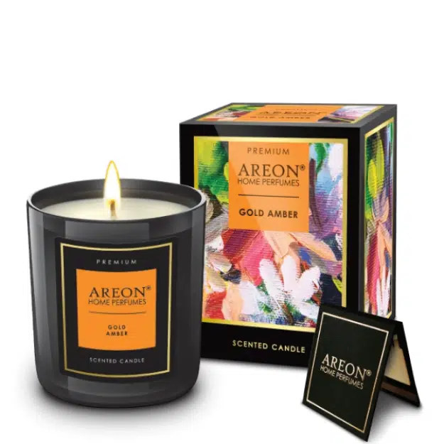 Areon Candles Premium Gold Amber Lüks Kokulu Mum