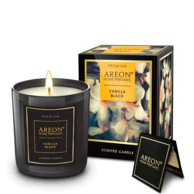Areon Candles Premium Vanilla Black Lüks Kokulu Mum