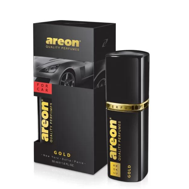 Areon Perfume 50 Ml Gold Oto Araç Parfümü (Siyah Şişe)