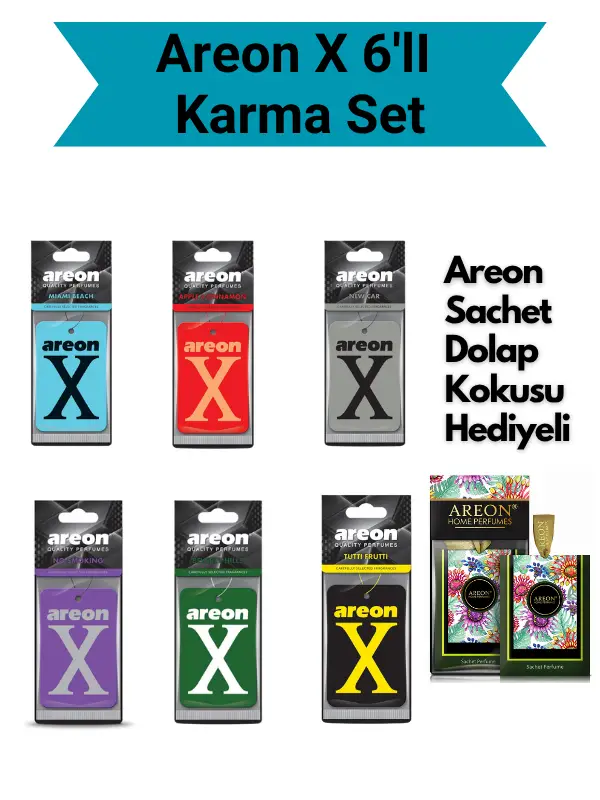 Areon X 6'li Süper Karma Set