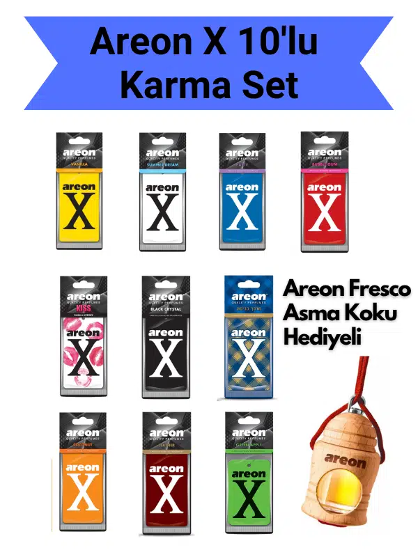 Areon X Avantajlı 10'lu Set (10 Farklı Koku)