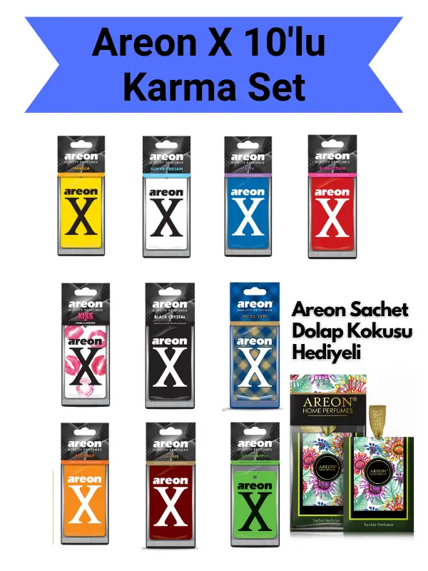 Areon X Avantajlı 10'lu Set (10 Farklı Koku)
