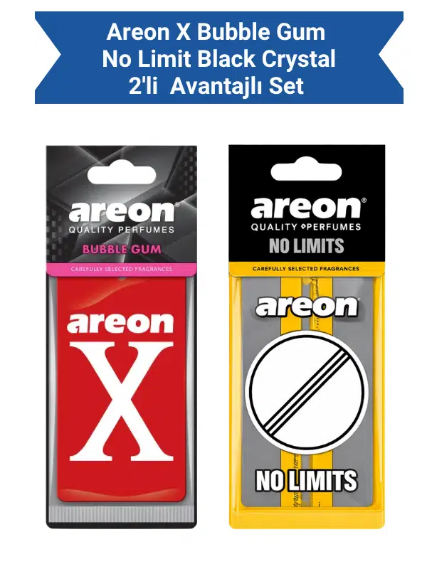Areon X Bubble Gum + No Limit Black Crystal Avantajlı Paket