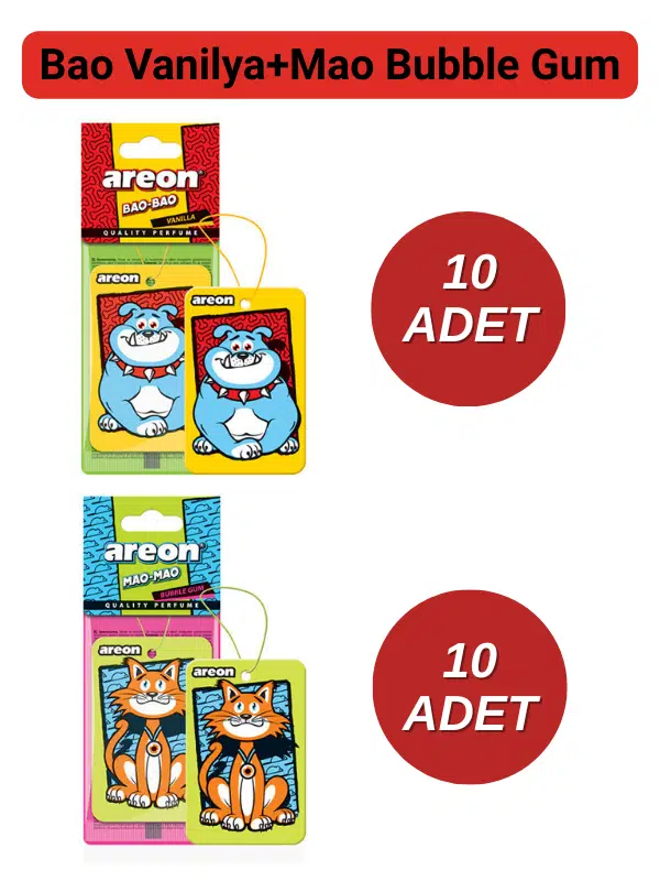 Areon X Bao Vanilya+Mao Bubble Gum Set